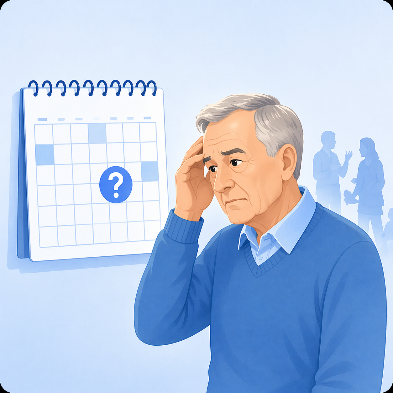 Older adult experiencing memory challenges